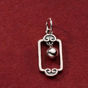 925 Silver Ruyi Bell Pendant Charms for DIY Bracelet