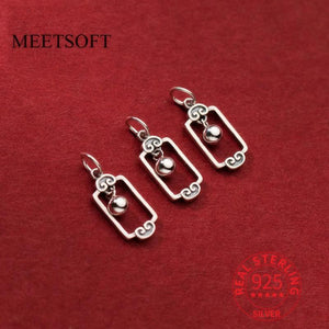 925 Silver Ruyi Bell Pendant Charms for DIY Bracelet