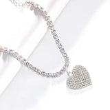 Heart Rhinestone Pendant Anklet Leg Bracelet Chain Women