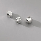 S925 Sterling Silver Polygon Pendant Charms for DIY Bracelet Necklace