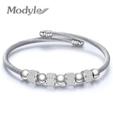 Heart Bracelet Bangle CZ Stone Women Bijoux