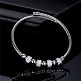 Heart Bracelet Bangle CZ Stone Women Bijoux