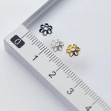 10pcs 925 Sterling Silver Flower Bead Caps Charms DIY Jewelry Accessory