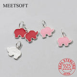 925 Silver Elephant Animals Charms for DIY Jewelry