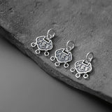 925 Sterling Silver Longevity Lock Charm for DIY Jewelry