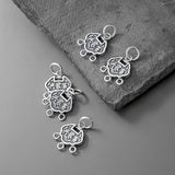 925 Sterling Silver Longevity Lock Charm for DIY Jewelry