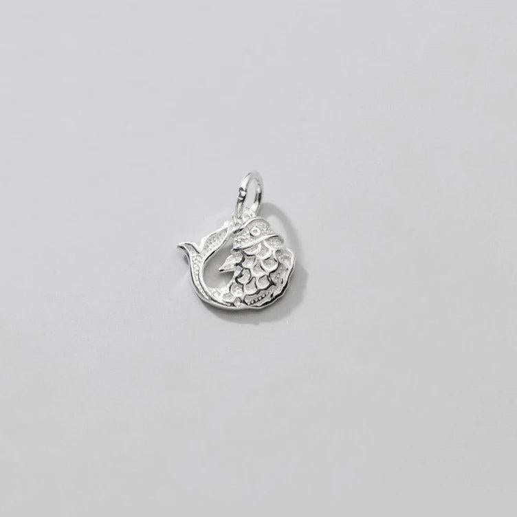 925 Silver Fish Charms for DIY Necklace Making