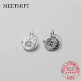 925 Silver Fish Charms for DIY Necklace Making