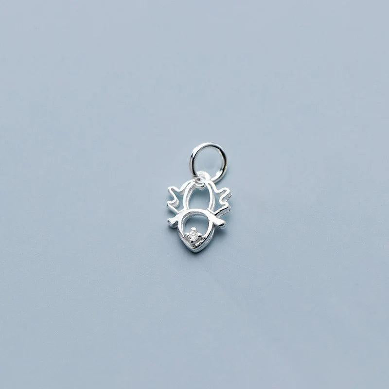 925 Silver Bee Zircon Dangle Charms for DIY Jewelry