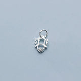 925 Silver Bee Zircon Dangle Charms for DIY Jewelry