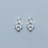925 Silver Bee Zircon Dangle Charms for DIY Jewelry