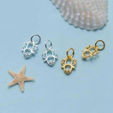 925 Silver Bee Zircon Dangle Charms for DIY Jewelry