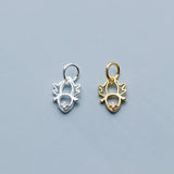 925 Silver Bee Zircon Dangle Charms for DIY Jewelry