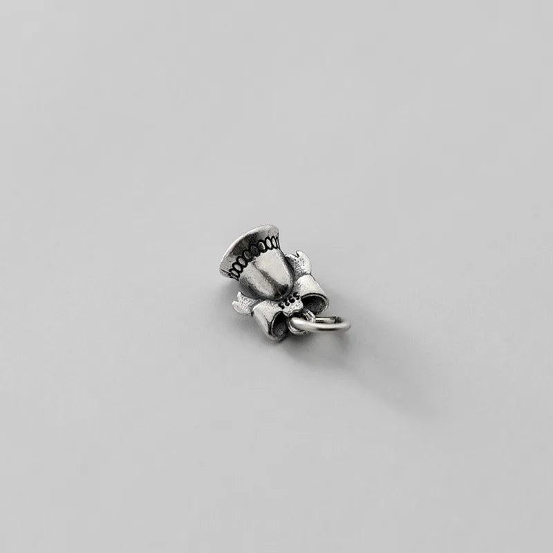 925 Silver Matte Bells Charms DIY Jewelry Necklace Bracelet Accessory