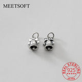 925 Silver Matte Bells Charms DIY Jewelry Necklace Bracelet Accessory