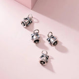 925 Silver Matte Bells Charms DIY Jewelry Necklace Bracelet Accessory