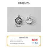 925 Sterling Silver Dolphin Disc Charms for DIY Jewelry