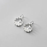 925 Sterling Silver Dolphin Disc Charms for DIY Jewelry
