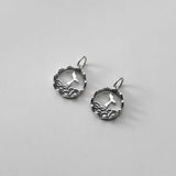 925 Sterling Silver Dolphin Disc Charms for DIY Jewelry