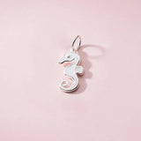 925 Sterling Silver Hippocampus Animals Charm for DIY Jewelry