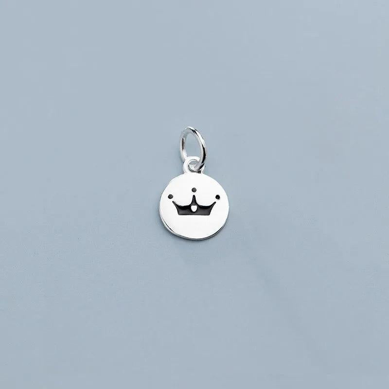 925 Silver Crown Dangle Charms DIY Jewelry