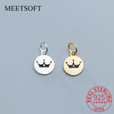 925 Silver Crown Dangle Charms DIY Jewelry