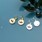 925 Silver Crown Dangle Charms DIY Jewelry