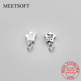 925 Silver Stars & Letter Charms DIY Necklace Decoration Gift