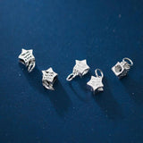 925 Silver Stars & Letter Charms DIY Necklace Decoration Gift