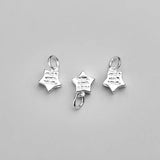 925 Silver Stars & Letter Charms DIY Necklace Decoration Gift