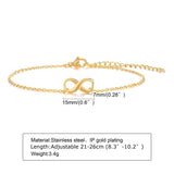 Infinity Anklet for Women, Stainless Steel Foot Chain Beach Summer Holiday Gift