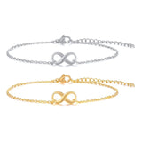 Infinity Anklet for Women, Stainless Steel Foot Chain Beach Summer Holiday Gift