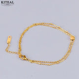 Hot Double Strand Golden Bean Foot Chain Anklets