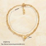 Hot Double Strand Golden Bean Foot Chain Anklets