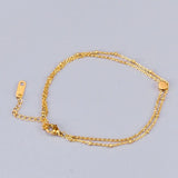 Hot Double Strand Golden Bean Foot Chain Anklets