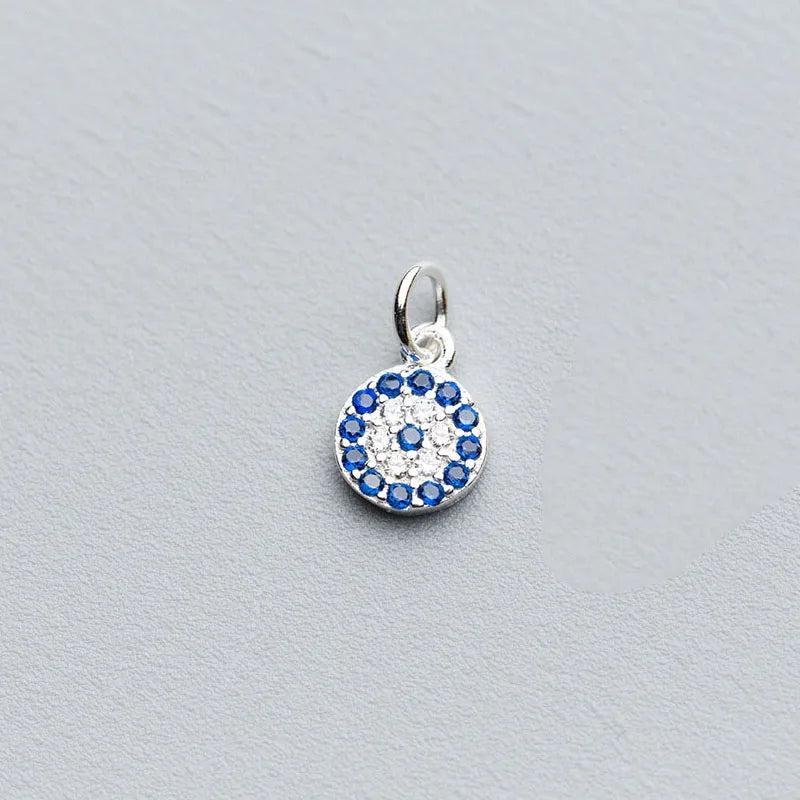 925 Silver Round Zircon Charms Bracelet DIY Jewelry Accessory