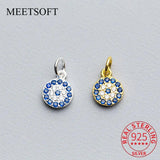 925 Silver Round Zircon Charms Bracelet DIY Jewelry Accessory
