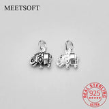 925 Sterling Silver Elephant Charms for DIY Jewelry