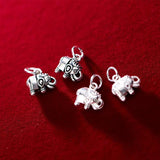 925 Sterling Silver Elephant Charms for DIY Jewelry