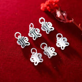 925 Silver Butterfly Charms for DIY Necklace Decoration Gift