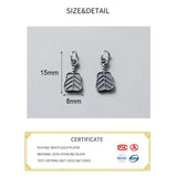 925 Sterling Silver Thai Banana Fan Charms Necklace DIY Jewelry Gift