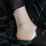 18KGP Plated Female Anklet Flowers Daisies Ankle Bracelet