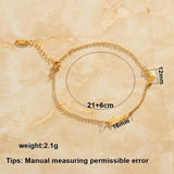 18KGP Plated Anklet Bracelet Love Heart Ankle Jewelry Display