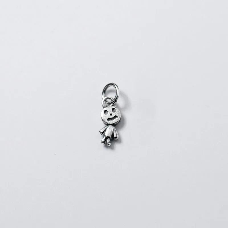 925 Sterling Silver Zombie Dangle Charms for DIY Jewelry
