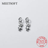 925 Sterling Silver Zombie Dangle Charms for DIY Jewelry