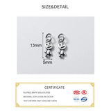 925 Sterling Silver Zombie Dangle Charms for DIY Jewelry