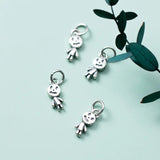 925 Sterling Silver Zombie Dangle Charms for DIY Jewelry