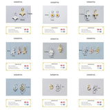925 Silver Ring Stars Zircon Charms DIY Jewelry Accessory