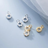 925 Silver Ring Stars Zircon Charms DIY Jewelry Accessory