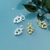 925 Silver Ring Stars Zircon Charms DIY Jewelry Accessory